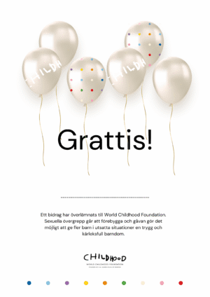 Gåvokort Grattis!