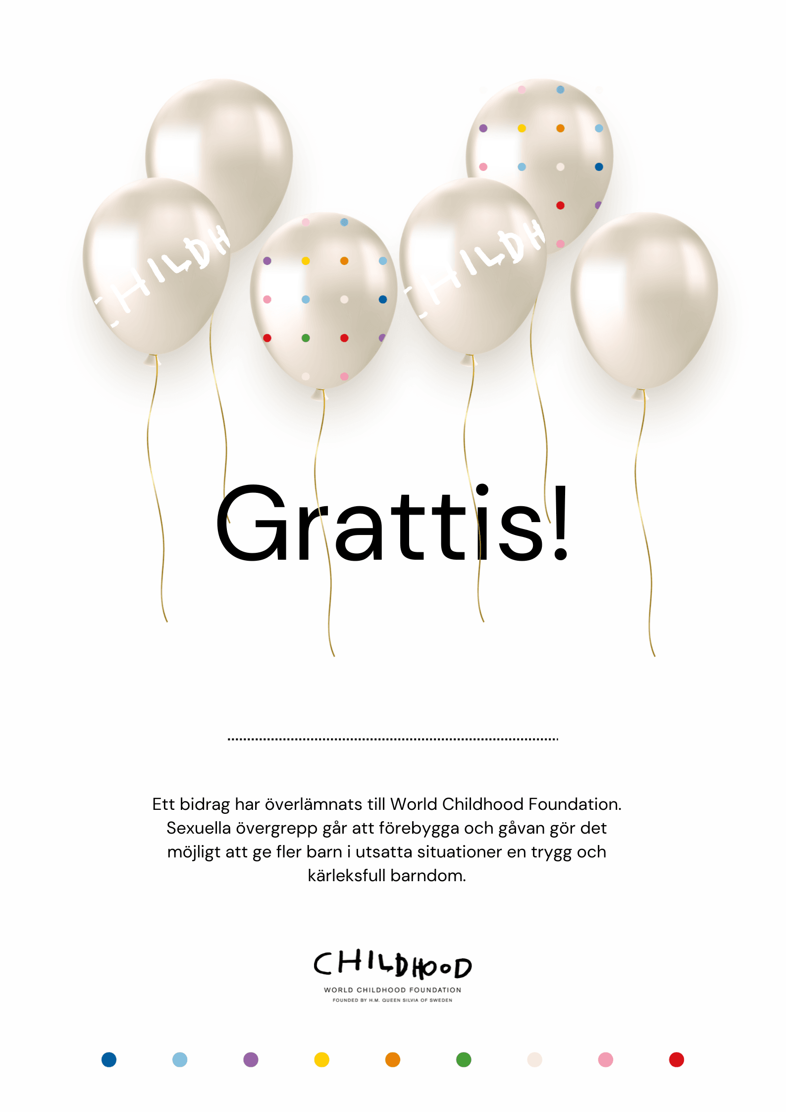 Gåvokort Grattis!