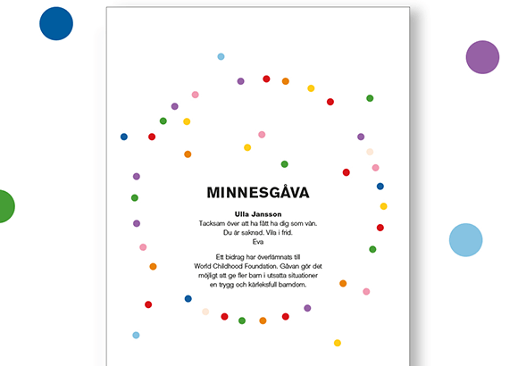 Ge en minnesgåva
