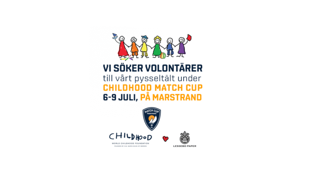 Volontärer sökes till Childhood Match Cup 6-9 juli