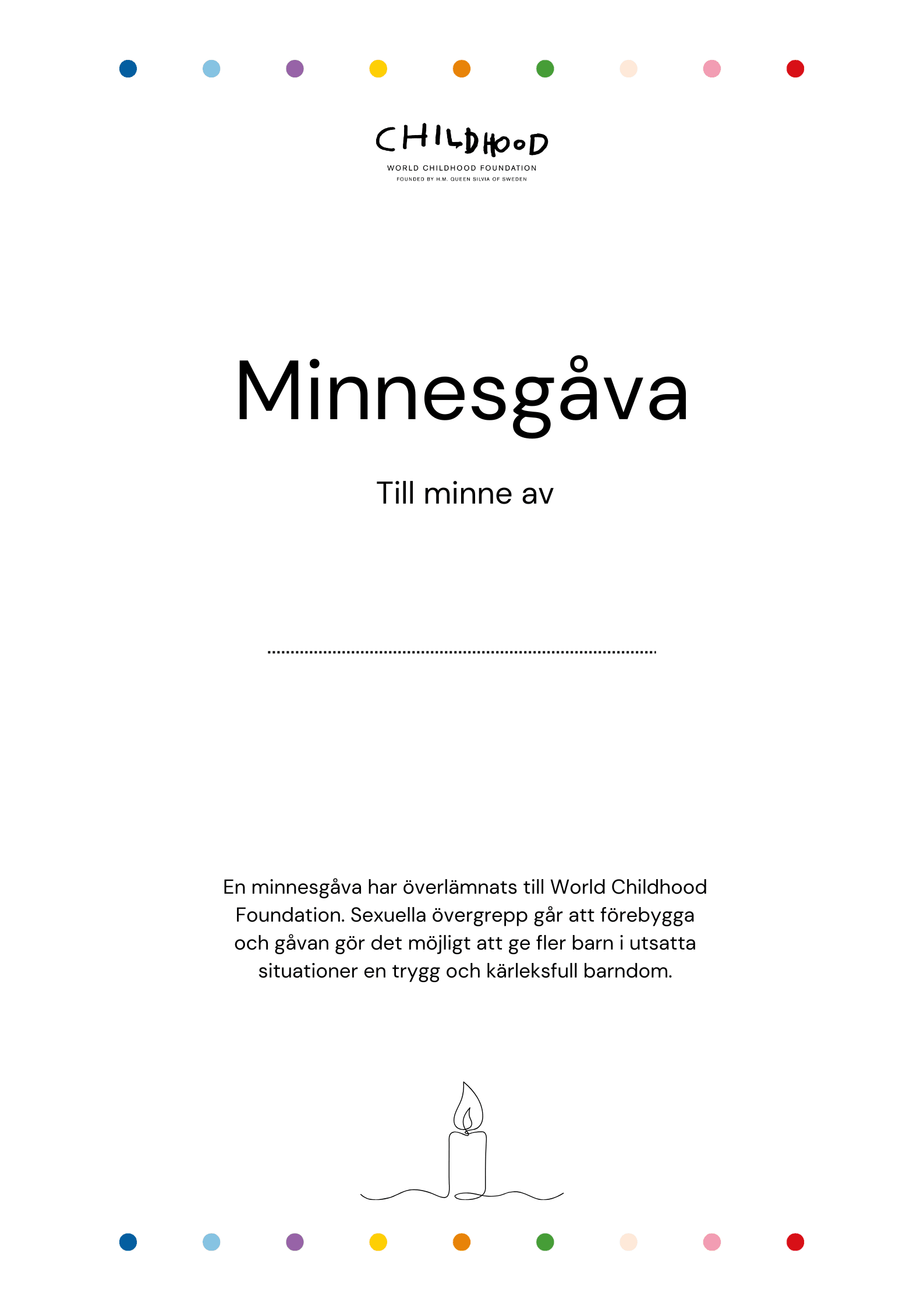 Minnesgåva till Childhood